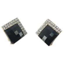 Boucles d’oreilles clips parées de pierres