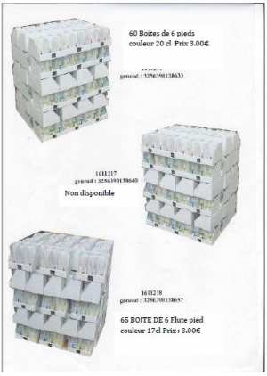 Palette de verre a vin à pied, à eau , champagne