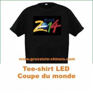 T-shirt LED coupe du monde