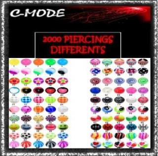 LOT 2000 PIERCINGS ACRYLIQUE DIFFERENTS - 200.00 EURO TTC