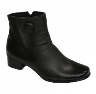 Bottines noires avec boutons côté