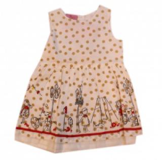 Robe bébé à pois ornée de motif fantaisie