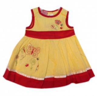 Robe bicolore bébé avec motif brodé