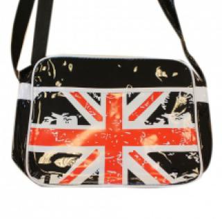 Sac bandoulière vernis motif Union Jack