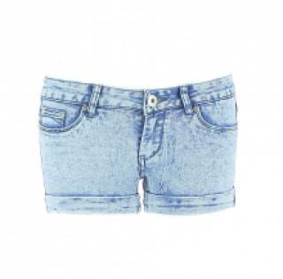 Short jeans délavé pour femme