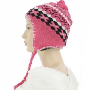 Bonnet péruvien avec motif losange