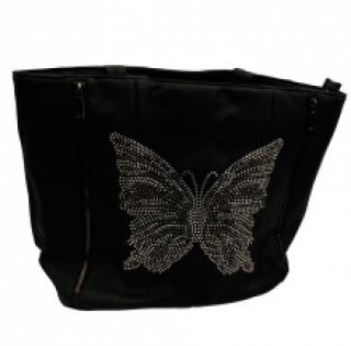 Sac à main imprimé papillon strass