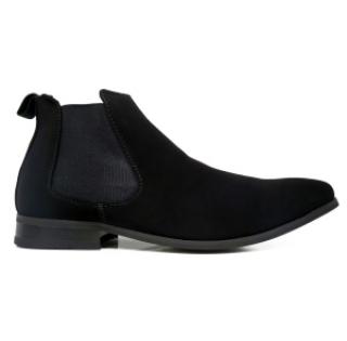 Bottines noires pour homme avec élastiques côtés