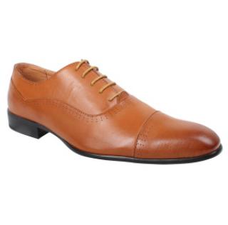 Chaussures de ville bordées de perforation pour homme