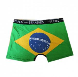 Boxer homme avec motif du drapeau brésilien