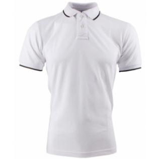 Polo uni blanc pour homme