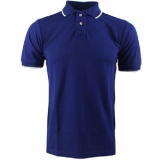 Polo uni bleu royal pour homme