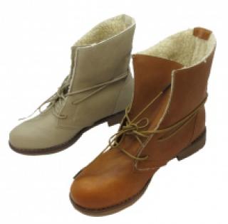 Jolies bottines fourrées avec lacet