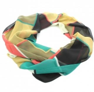 Foulard à carreaux multicolores