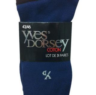 Chaussettes Yves Dorsey par 3/ 1,90 € HT/unité