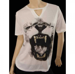 T shirt femme Lion  Réf 2337 Prix : 1.90€