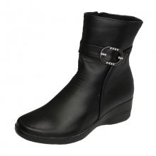 Bottines noires avec boucles fantaisies