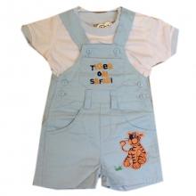 Adorable ensemble salopette à poches et t-shirt pour bébé garçon