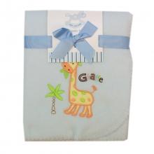 Couverture bébé avec motif brodée