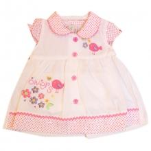 Ensemble robe brodée et bloomer pour bébé fille