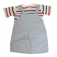 Ensemble salopette et t-shirt strié pour bébé garçon