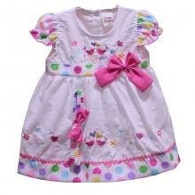 Ensemble robe avec motif brodé sur la poitrine et bandeau pour bébé fille