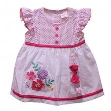 Ensemble robe en deux tons et bandeau pour bébé fille