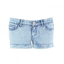 Short jeans délavé pour femme