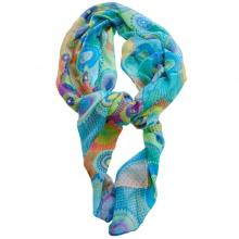 Foulard imprimé de motif multicolore