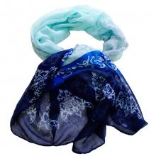 Foulard tricolore imprimé de motif fantaisie