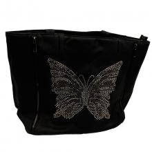 Sac à main imprimé papillon strass