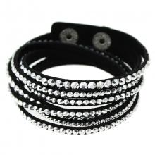 Bracelet double tour multirang  clouté de strass