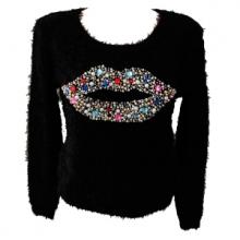 Pulls femme avec motif fantaisie devant