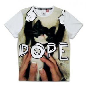 T-shirt homme avec motif Dope et chaton