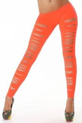 Legging troué orange fluo    2,90 € HT/unité  Référence : 2309